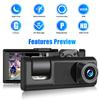 1080P Car DVR 2-Inch Driving Recorder 2/3-Way HD 1080P Three-Lens Parking Monitoring With Night Vision Car DVR Dash Cam