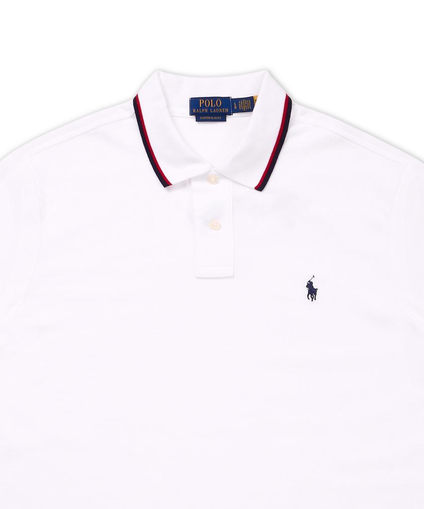 POLO RALPH LAUREN Custom Slim Fit Mesh Polo Shirt - White