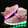 Children Luminous Sneakers Charging Switch LED Bling Bling Kids Glowing Sneakers Girls Laughing Shoes
