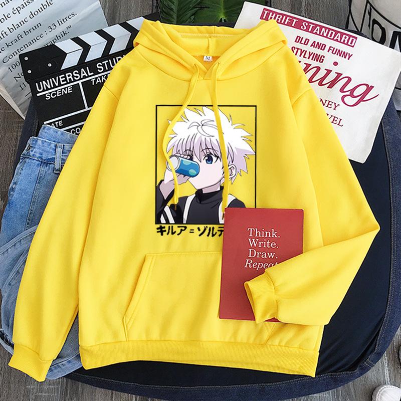 Killua full-time hunter HUNTER x HUNTER hooded sweater HUNTER candy-colored top