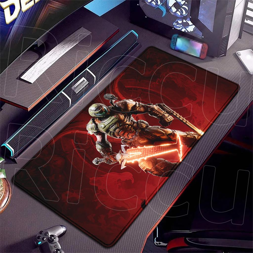 Аксессуары для ПК 400x900 мм Коврик для стола Популярные игры D-Doom Коврик для мыши Большой игровой коврик для мыши с заблокированным краем Компьютерная клавиатура Стол Коврик для стола