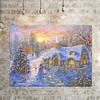 Frameless Snow Scenery Canvas Painting Xmas Posters And Prints, Christmas Wall Art Pictures For Living Room Bedroom Home Decor