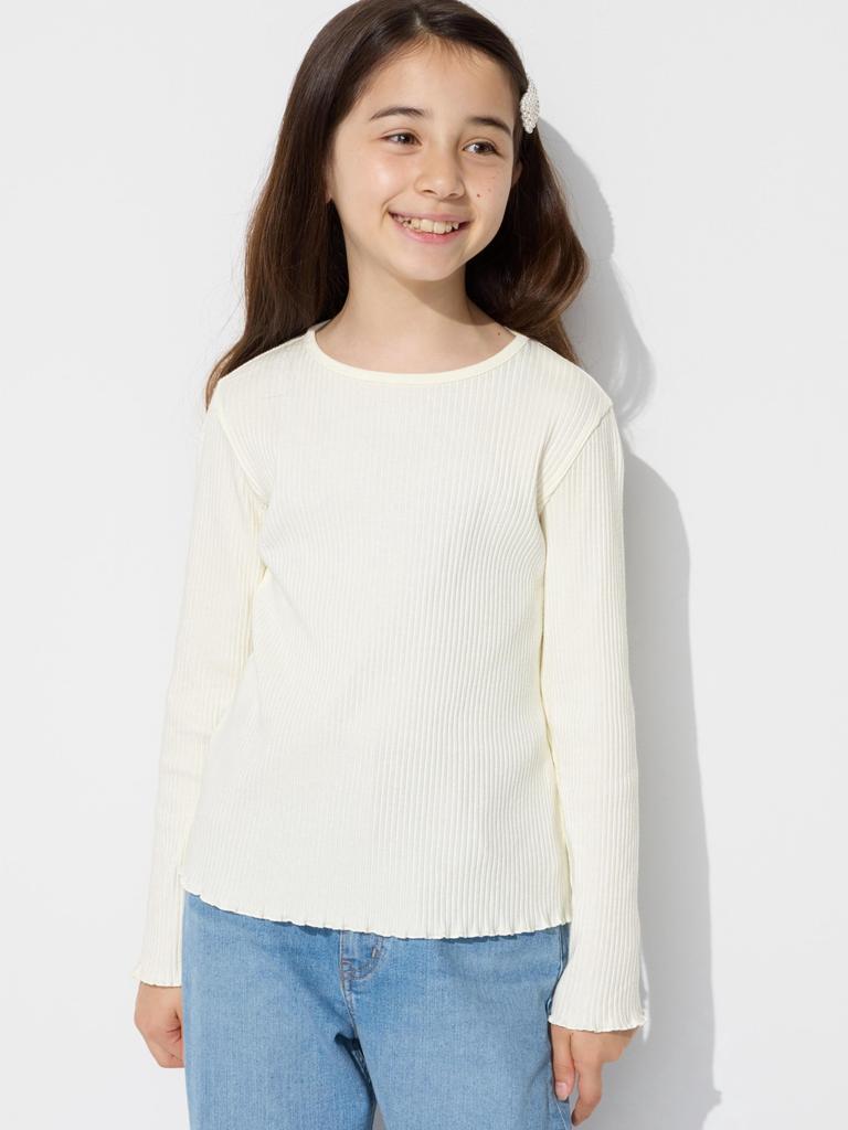Uniqlo Japan Girls Ribbed Mellow T shirT