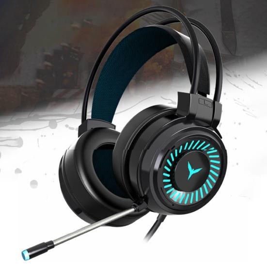 G58 Игровая гарнитура со светодиодной подсветкой, проводные стереонаушники с басами и микрофоном для ПК/ноутбука