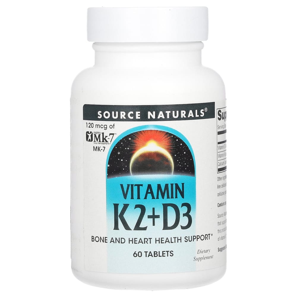 Source Naturals Vitamin K2 + D3 60 Tablets