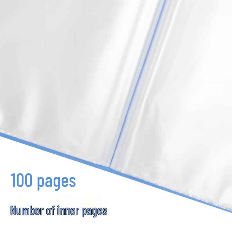 Deli A4 100-Page Document Folder with Transparent Pockets