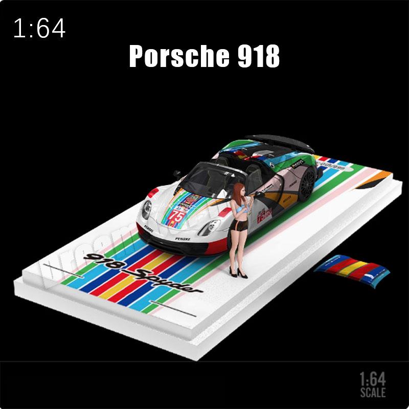 1:64 Porsche 918 Alloy Car Model Collectible Boutique Model Holiday Gift