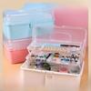 Three-Layer Portable Storage Box for Organizing Stationery and Children's Toys