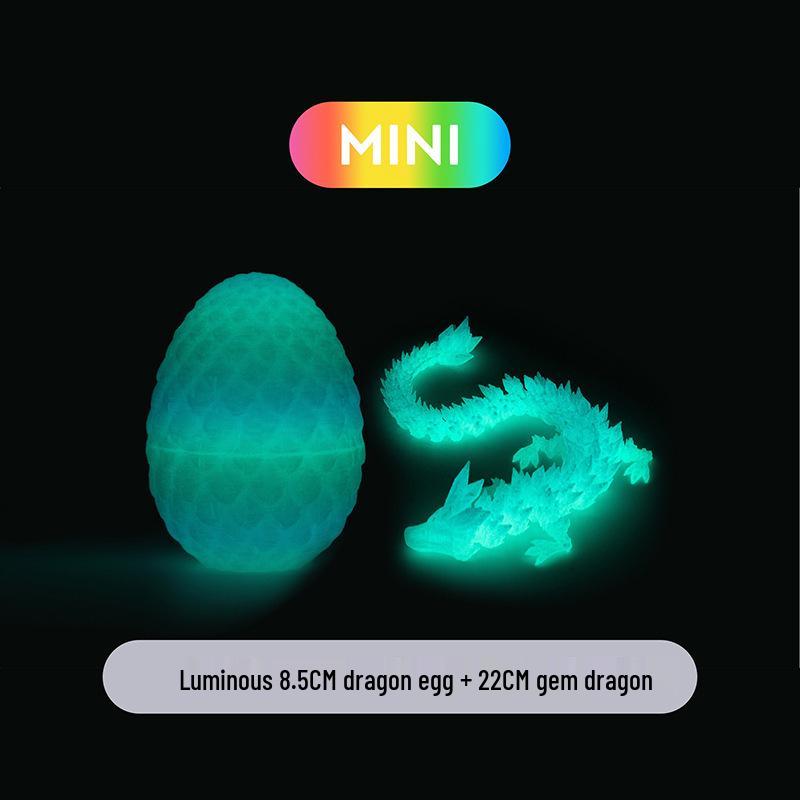 3D-печатная модель яйца дракона с градиентом, игрушка - Креативное китайское украшение для стола в виде дракона, подарок