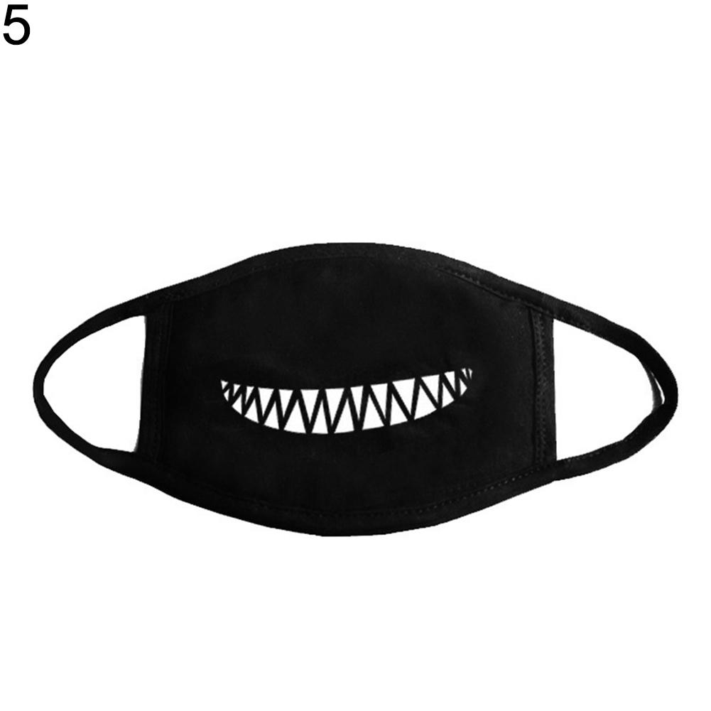 Женщины Мужчины Хлопок Маски Для Лица Шаблон Твердые Черные Маски Мода Симпатичные Половина Лица