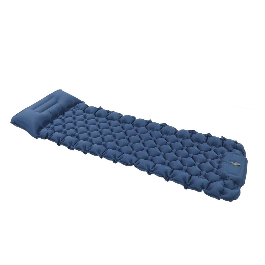 Camping Sleeping Pad Built In Arc Pillow Foot Inflatable Lightweight Portable Sleeping Mat with