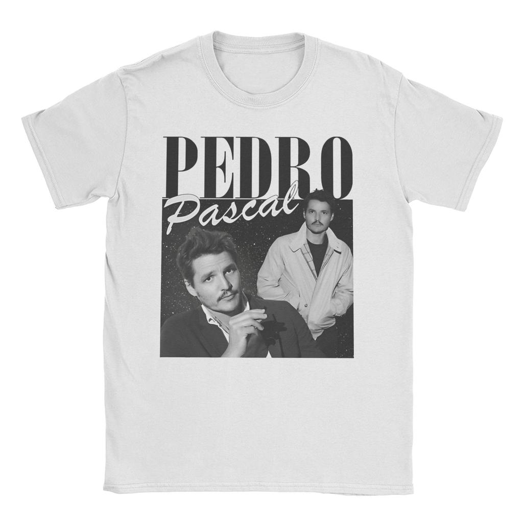 2026 Men Womens Pedro Pascal T Shirt Funny Actor Vintage 90s Pure Cotton Tops Fashion Short Sleeve Crewneck Tees New TShirts