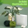 Monstera Potted Plant Needle Felting Supply for Beginner with Needle Instruction Wool Roving Wood Handle Wool Felt Tool