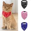 Washable Printed Cat Bow Tie Kitten Dog Scarf Adjustable Pet Cat Bandana Bib Collar Handmade Trigon Pet Supplies Cat Accessories