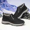 Зимние мужские ботинки на платформе, нескользящие, водонепроницаемые, короткие ботинки для мужчин, теплые, с толстым мехом, рабочие ботинки, мужские ботильоны