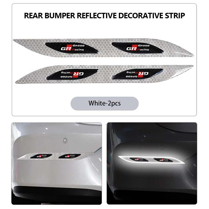 Car Reflective Sticker Bumper Trunk Safety Warning Reflector Stickers Strip For Toyota Yaris Corolla Rav4 CHR Auris Cruiser