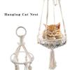 Hanging Cat Hammock Handwoven Cat Sofa Pet Swing Bed Hanging Basket Cat Nest  Kitten Puppy Summer
