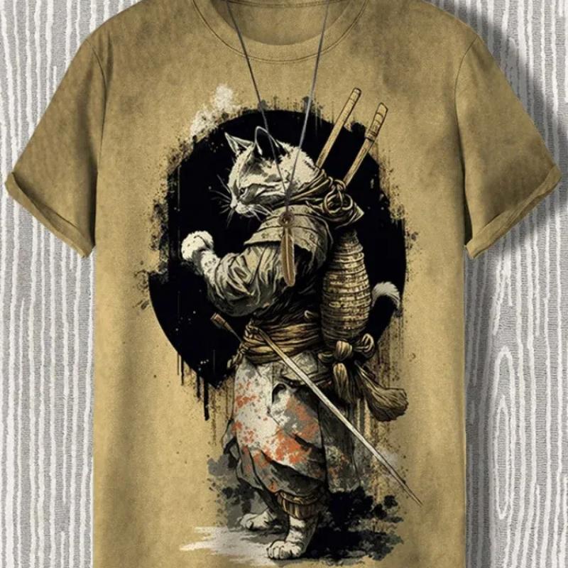 Graphic Flame Daily Designer Ретро Винтаж Мужская футболка с 3D принтом Футболка Спортивная футболка на открытом воздухе Праздник Выход на улицу Футболка с коротким рукавом с круглым вырезом