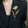 Zinc Zinc Alloy Tulip Brooch Suit Charm Deco Clothing Pin Accessories Flower Bud Brooch  Ladies