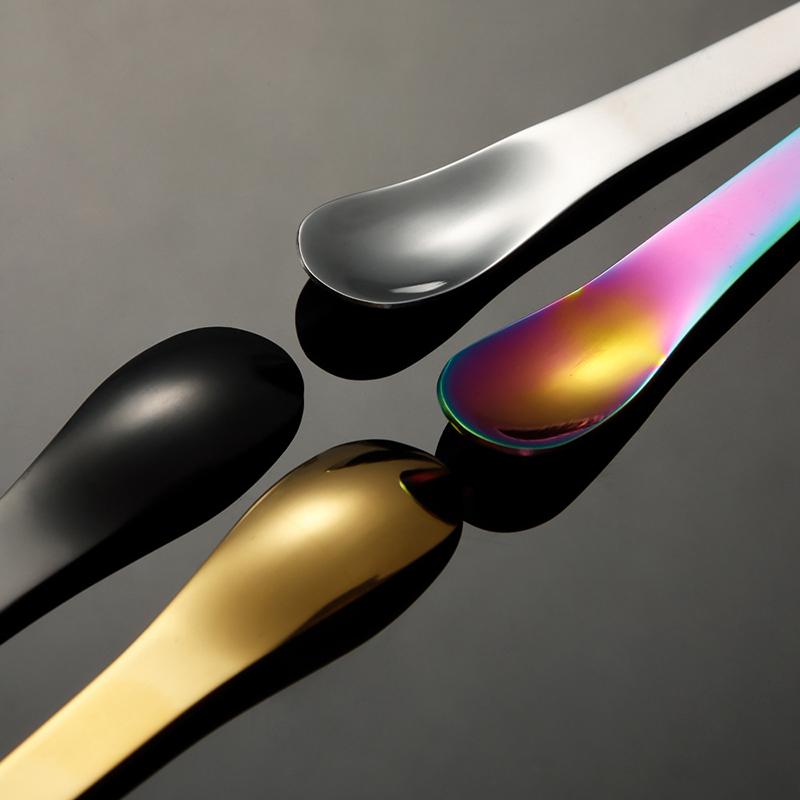 Нержавеющая сталь Длинная ручка Ложка для помешивания Кофе Чай Лед Ложка Барная посуда Кухонный инструмент Приправа Смешение Десертная ложка
