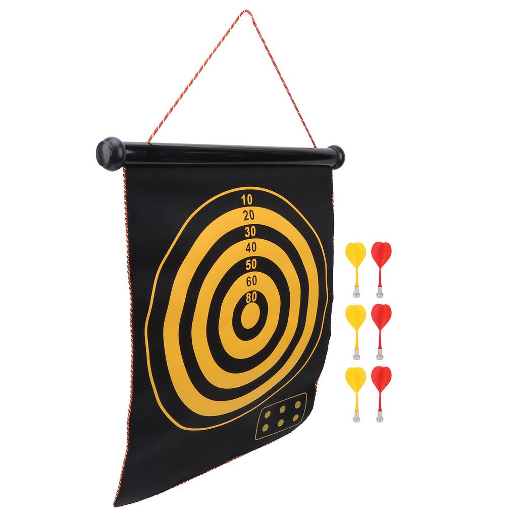 15in Magnetic Dart Board with 6 Dart Safety Magnet Doublesided Printing Dart Lint