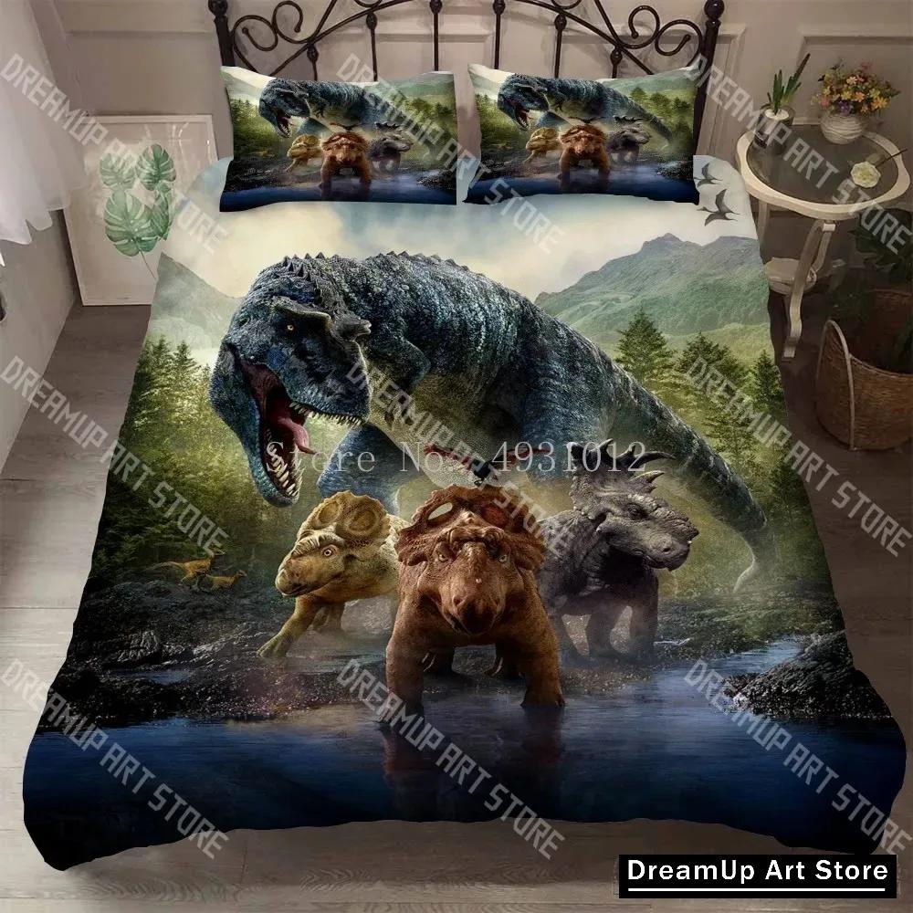 Admire Jurassic Park Dinosaur Cartoon Duvet Cover Set HD Comforter Cover For Kids Bedding Sets Bedclothes Bedroom Decor