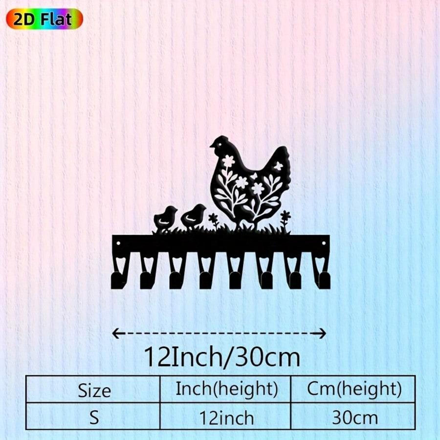 Крючок на стену для кухни в стиле фермерского дома, 8 крючков, тяжелый кованый металл, деревенский декор, подарок