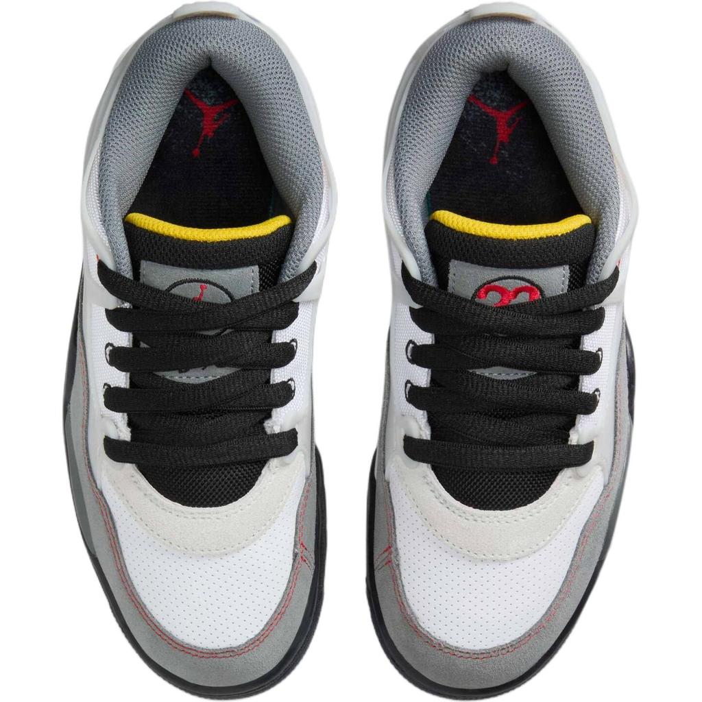 Air Jordan 4 RM Premium GS Motorsports Детские кроссовки Белый Черный Дымчато-серый IB8051-100