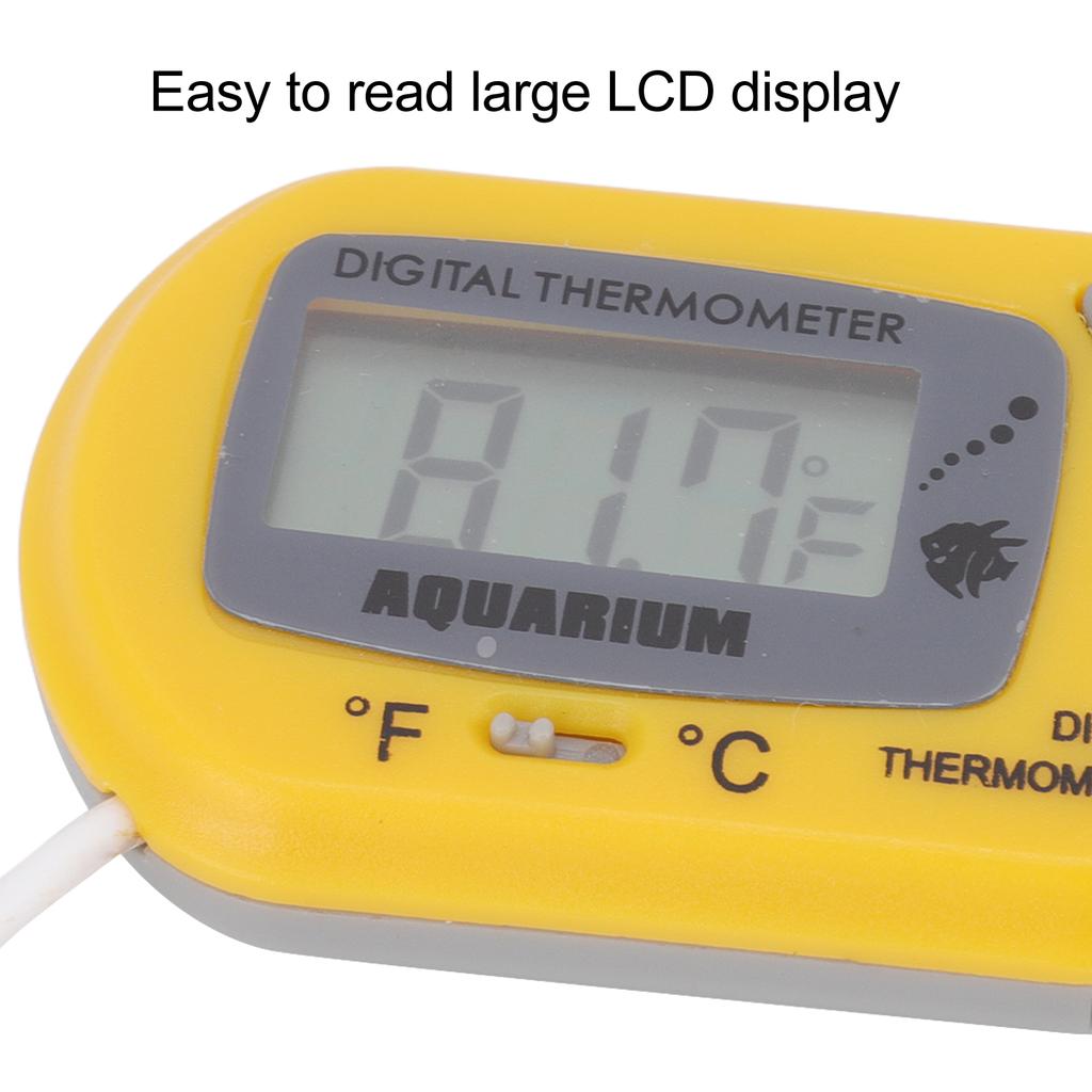 Aquarium Thermometer LCD Digital Fish Water Terrarium Temperature with Suction Cup