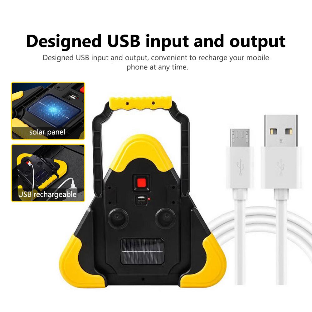 Многофункциональный автомобильный аварийный треугольный дорожный предупреждающий свет, солнечный предупреждающий свет, складной вертикальный для ремонта автомобиля