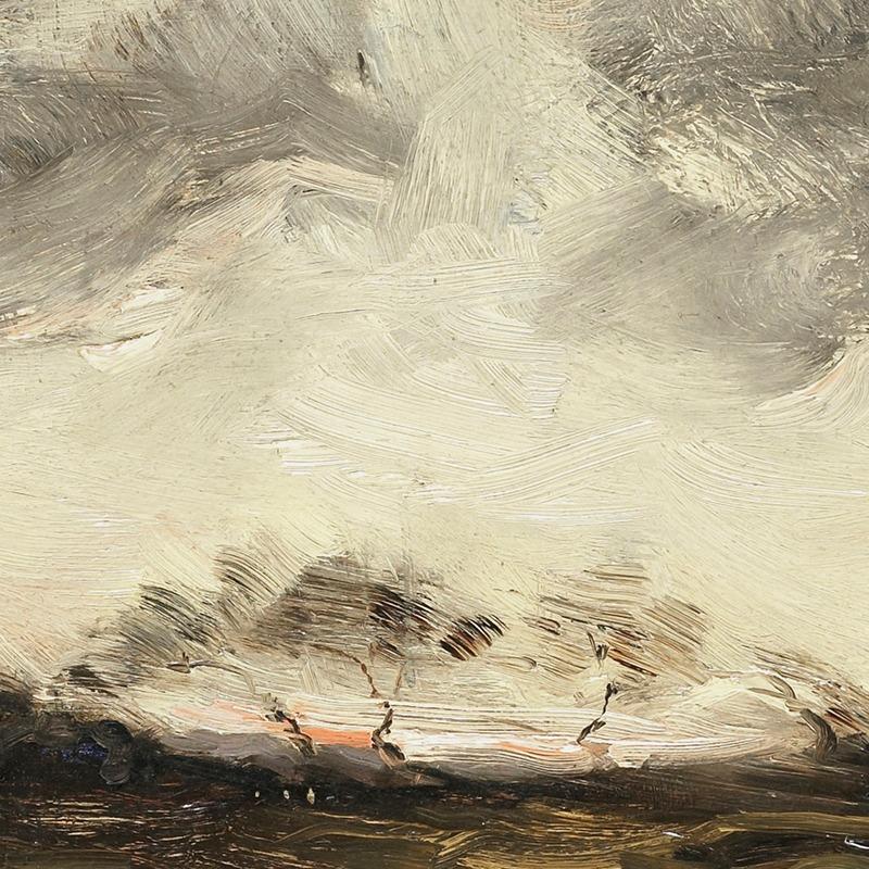 Moody Cloud Landscape Oil Painting Art Prints Rustic Forest Canvas Poster Antique Flower Print Vintage Country Wall Art Decor