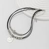 Metallic Feeling Decoration Aesthetic Necklaces Disc Pendant Woman Trend 2024 Accessories for Girls Beads Neck Jewelry Wholesale