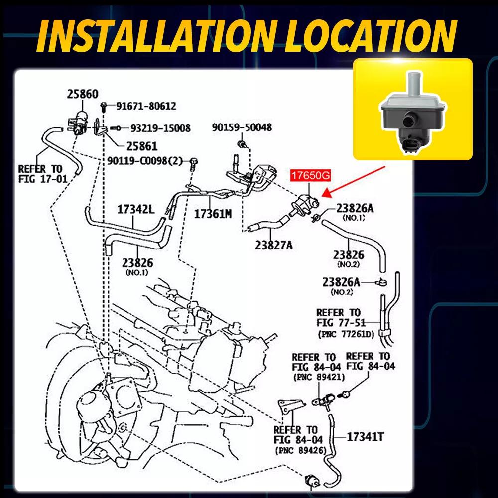 Клапан продувки адсорбера 90910-12283 для Toyota Corolla 2014-2018 EOE