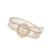 Chic Rhinestone Waistband With Round Buckle For Fashionable Dress And Coat Accessories