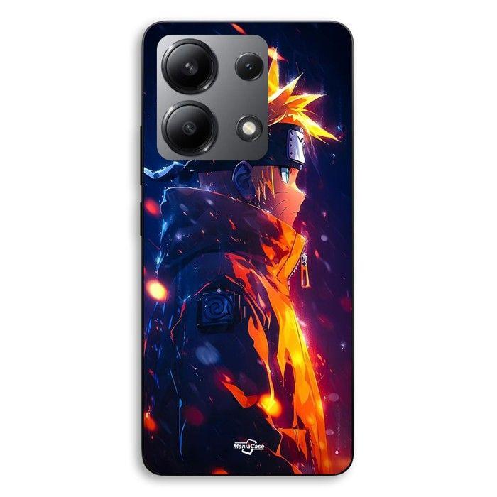 Coque de téléphone - MANIACASE - Xiaomi Redmi Note 13 4G - Silicone TPU - Noir - Motif Naruto Uzumaki