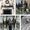5/1PCS Halloween Black Gauze Horror Haunted Houses Decor Black Creepy Cloth Party Home Doorway Wall Gauze Terror Scene Props