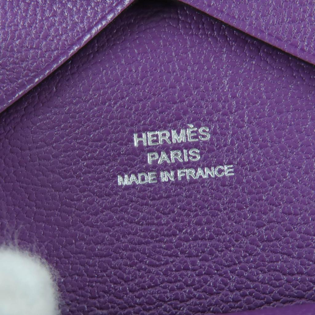 Pristine HERMES Coin case Calvi duo Serie Metal Shave Women Used