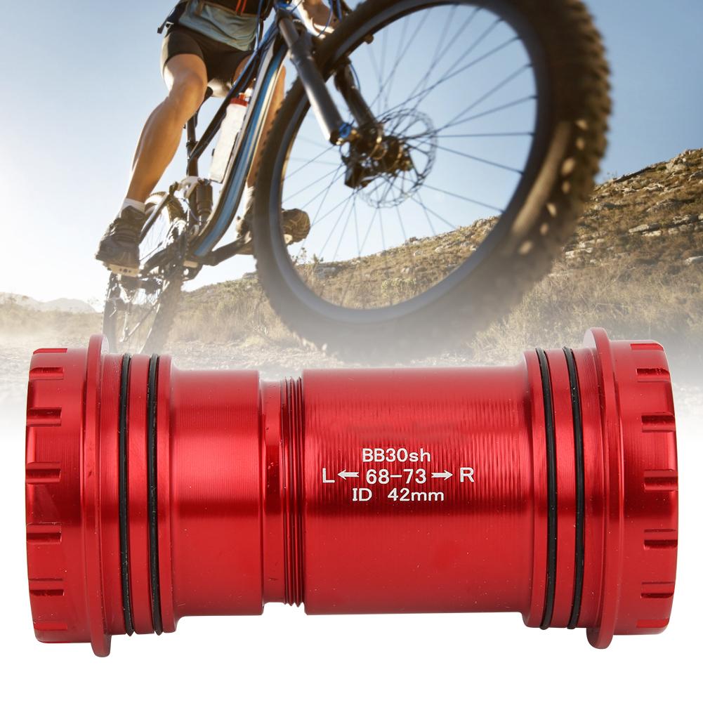 BB30 Alloy Bike Integrated Thrd Screw In Locking Bring Bottom Bracket Crankset   Accessory(Black )