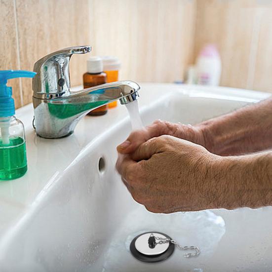 Резиновый фиксатор для слива раковины с цепным креплением, крючок, инструмент для предотвращения засора раковины, необходимый домовладельцу аксессуар для раковины