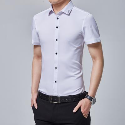 Мужская рубашка Slim Fit Thin рубашка с коротким рукавом Повседневная модная рубашка с коротким рукавом