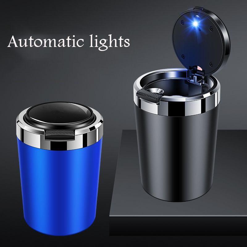 UMEG7 Car ashtray with blue LED light stainless steel liner for Mercedes Benz A B C E G W S Class GLA GLB CLC GLK GLS GLE CLA CLS EQE