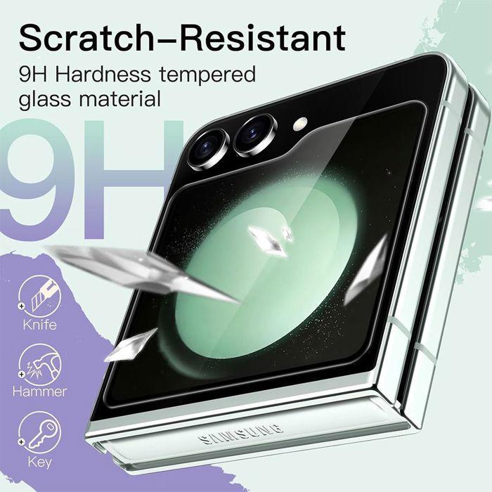 4 Verre Trempé pour Samsung Galaxy Z Flip 5/6 - BOOLING - Protection d'écran Anti-Rayures Transparent