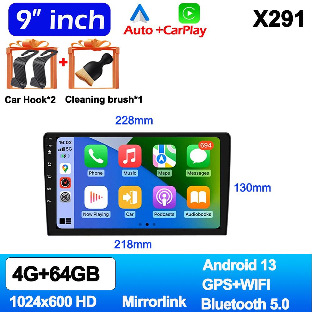 Android13 7 9 10 Inch Car Radio GPS 2 Din Radio Stereo Receiver Player 64G Multimedia Player Wireless CarPlay Android Auto Gift