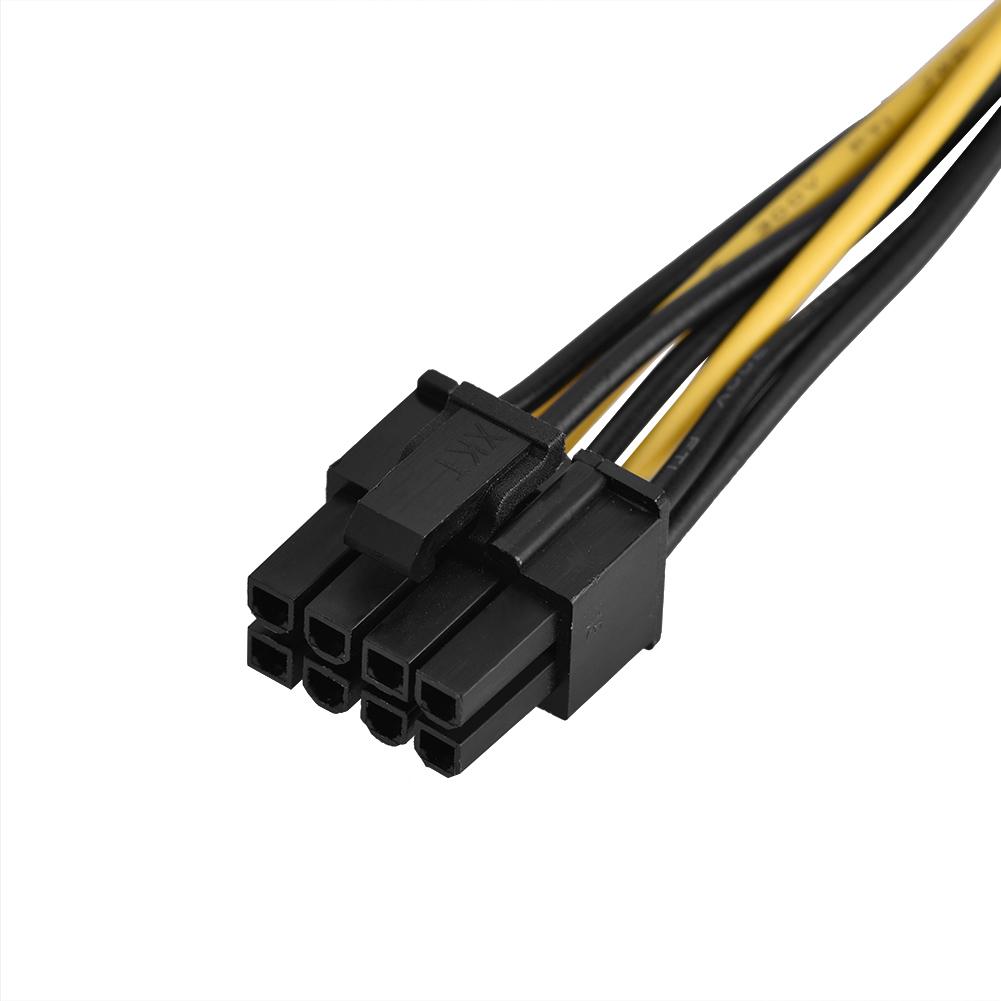 Кабель-адаптер питания PCI-E PCI Express с разъемом SATA Male (15 контактов) на Female (8 контактов), 0,2 м