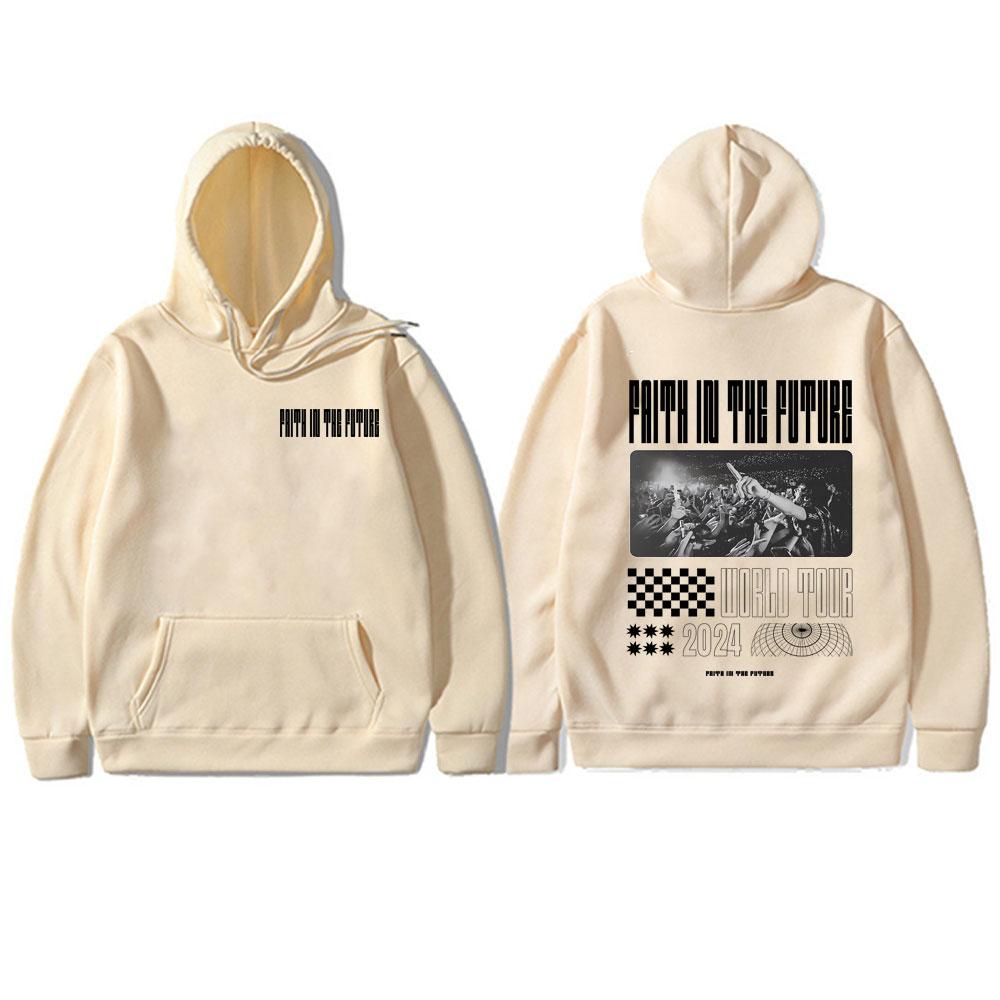 Худи Faith in The Future Woeld Tour 2024 Мужские Женские Хип-хоп Винтаж Оверсайз Уличная мода Мужская мода Повседневные Худи с капюшоном
