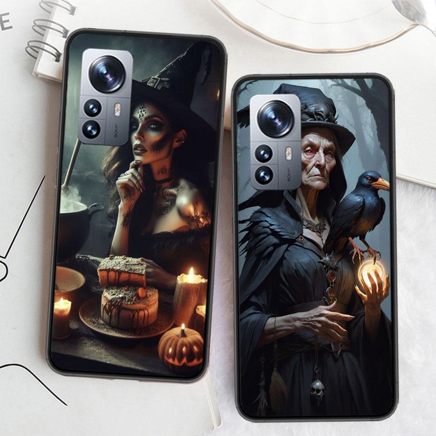 Halloween Moon Witch Horror Phone Case For Xiaomi Poco X7 X6 X5 X4 X3 GT NFC M4 M5 Pro 5G M3 Mi F6 F5 F4 F3 F2 F1 Capa Coque TPU