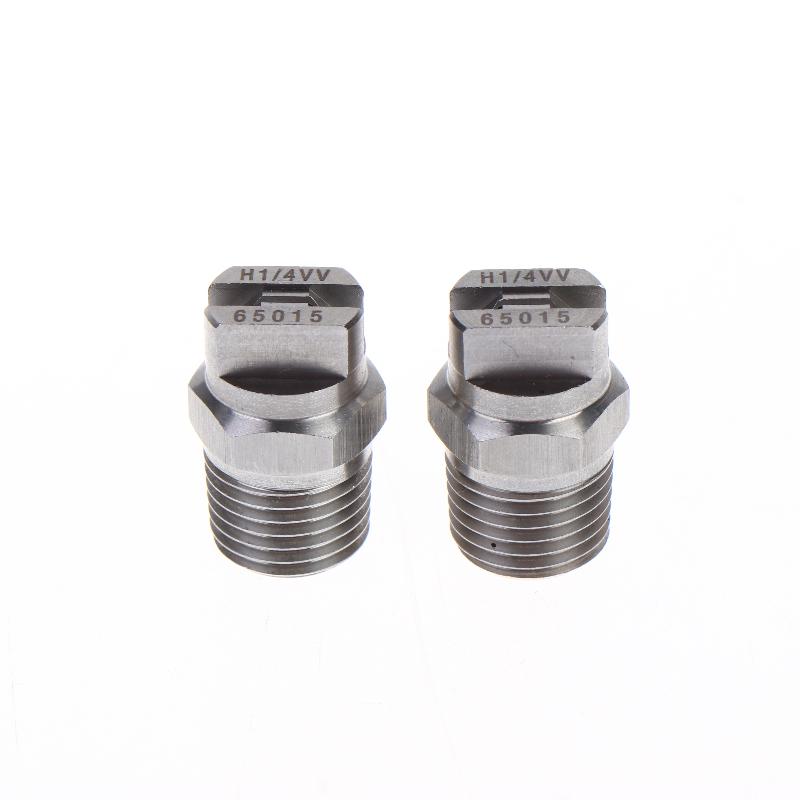 2Pcs Bspt High Pressure Flat Fan Nozzle 65 Degree Hvv Water Spray Nozzle For Cleaning
