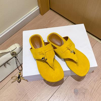 Темпераментный ёлочка с кисточкой верхняя одежда универсальные на низком каблуке крутые тапочки женские весна и лето