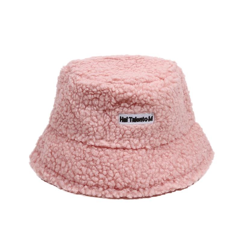 1PC Women's Winter Warm Lamb Fisherman Hat Outdoor Letter Basin Hat Suitable for Weddings Outdoor Activities