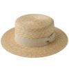 [Reck Hatter] Straw Hat, Hat, Straw Hat, Fedora, Hat, Straw Hat, Spring, Summer, Autumn, Gentleman's Hat, Men's STRAW BOATER HAT RH-201, Beige, M